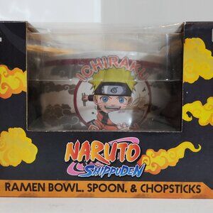 Naruto Shippuden Ramen Bowl With Spoon And Chopsticks (New Set)